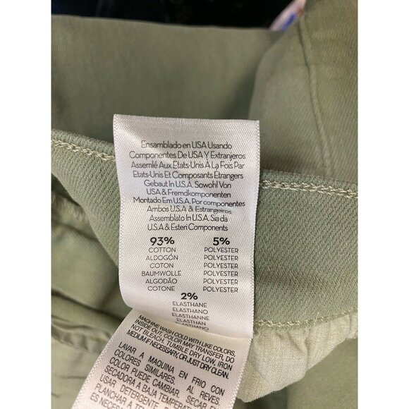 MOTHER Jeans Sz 32 STASH MID RISE DAZZLER Straight ANKLE In oil green New NWOT - Picture 6 of 7